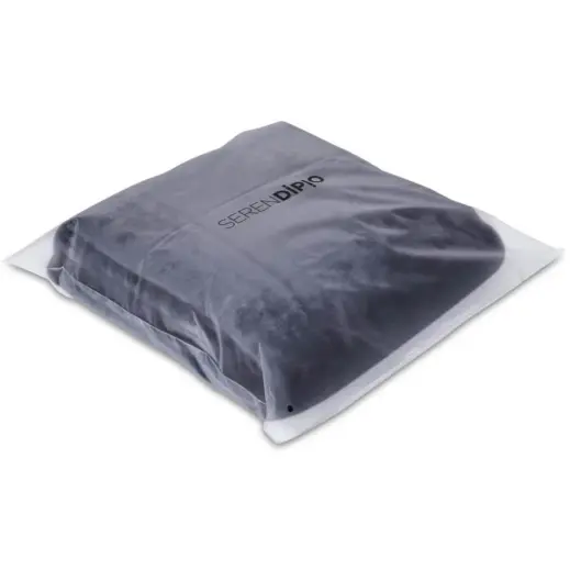 Serendipio Glacial Sherpa Fleece Blanket Dark Grey Bag